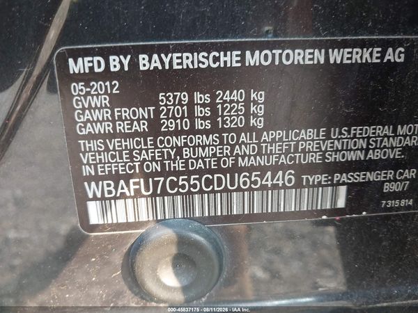 2012 BMW 535I XDRIVE