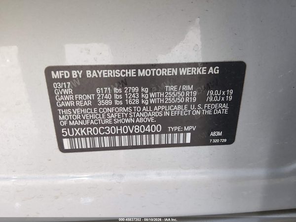 2017 BMW X5 XDRIVE35I