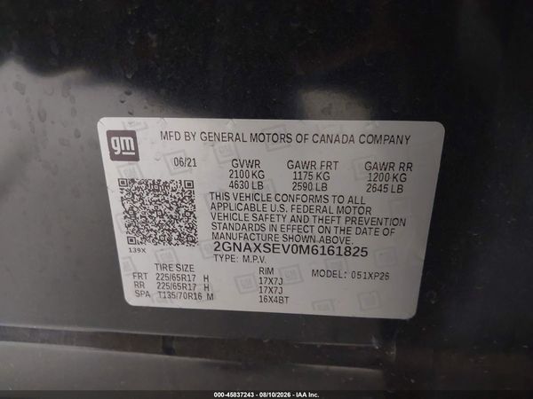 2021 CHEVROLET EQUINOX AWD LS — I9