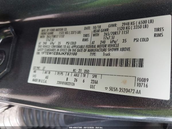 2018 FORD F-150 XL