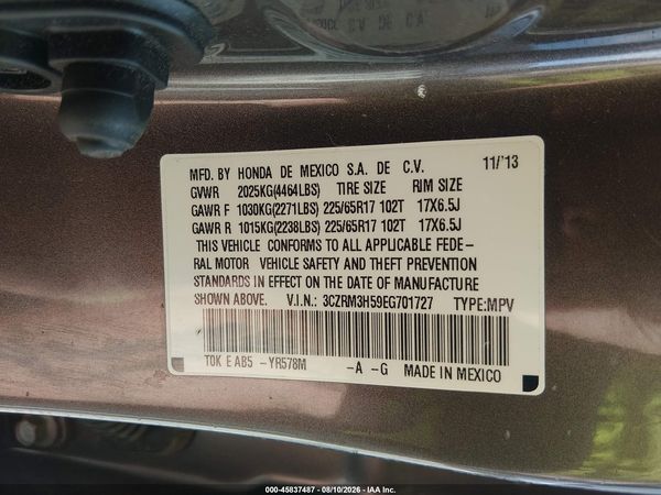 2014 HONDA CR-V EX