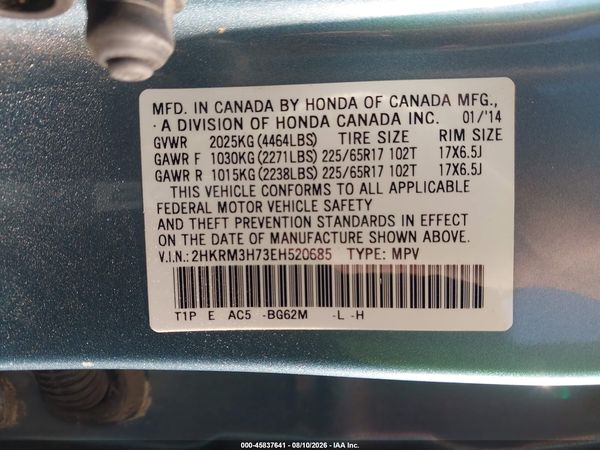 2014 HONDA CR-V EX-L
