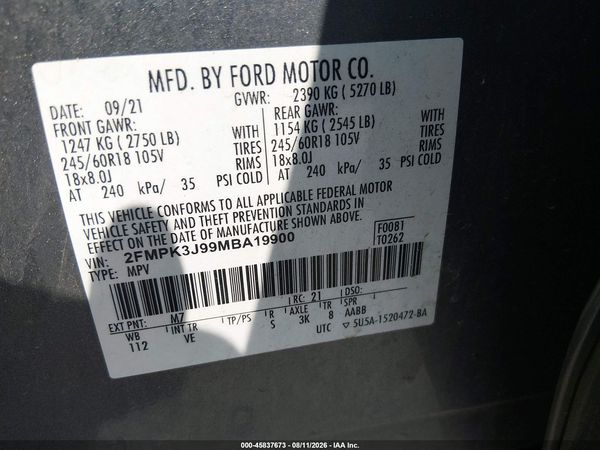 2021 FORD EDGE SEL