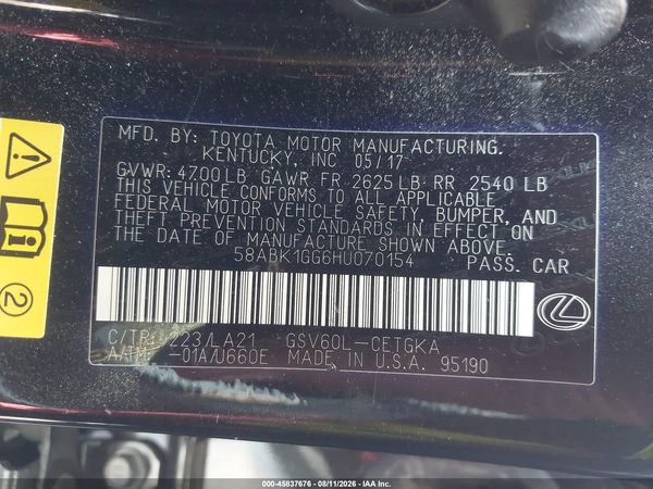 2017 LEXUS ES 350