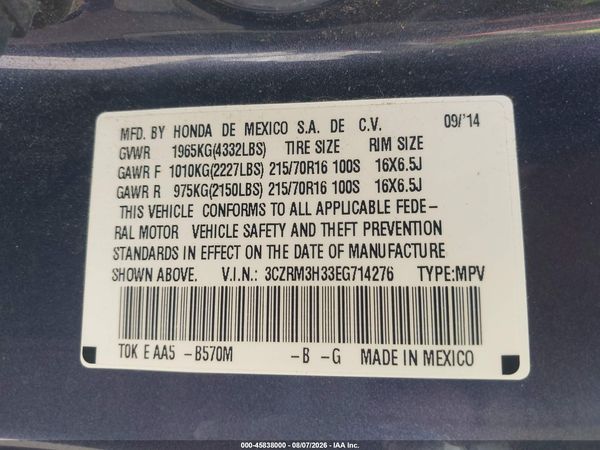 2014 HONDA CR-V LX