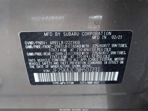 2021 SUBARU FORESTER PREMIUM