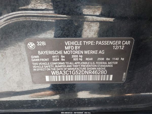 2013 BMW 328I SA