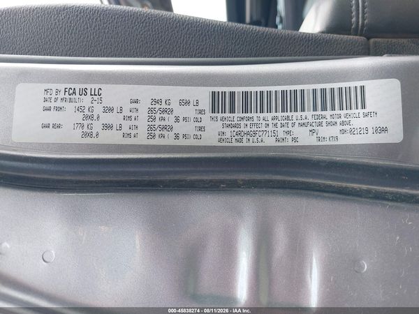 2015 DODGE DURANGO SXT
