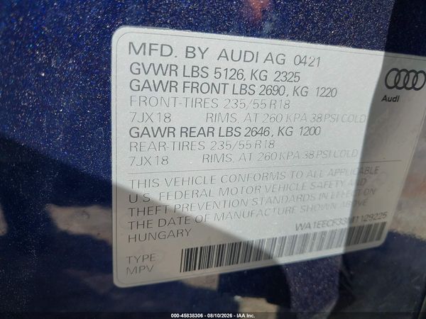 2021 AUDI Q3