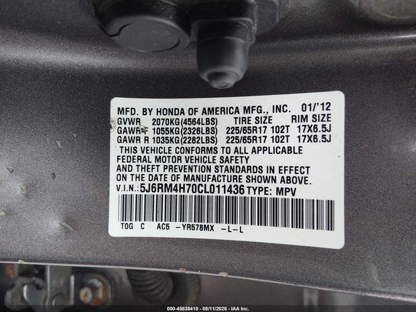 2012 HONDA CR-V EX-L