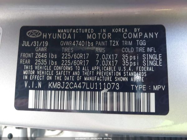 2020 HYUNDAI TUCSON SE