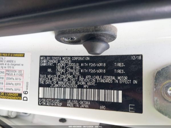 2019 LEXUS GX 460 PREMIUM