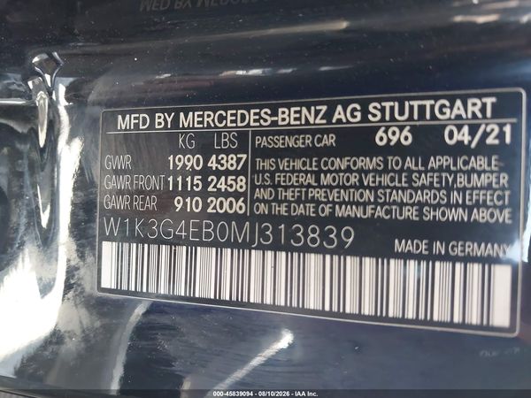 2021 MERCEDES-BENZ A 220 A220