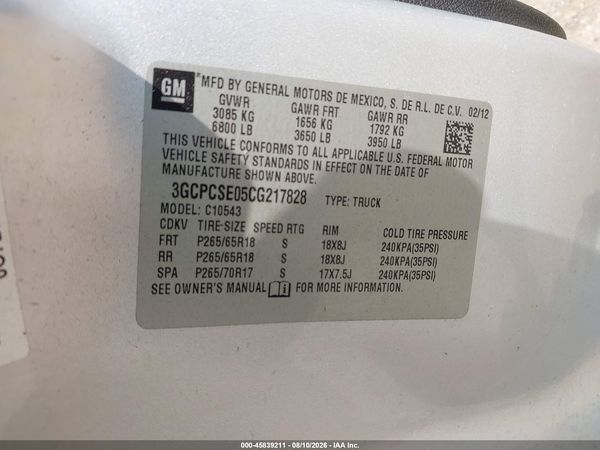 2012 CHEVROLET SILVERADO 1500 LT — I9