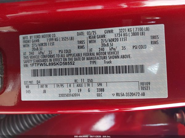 2025 FORD F-150 LARIAT