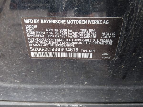 2016 BMW X5 XDRIVE35I