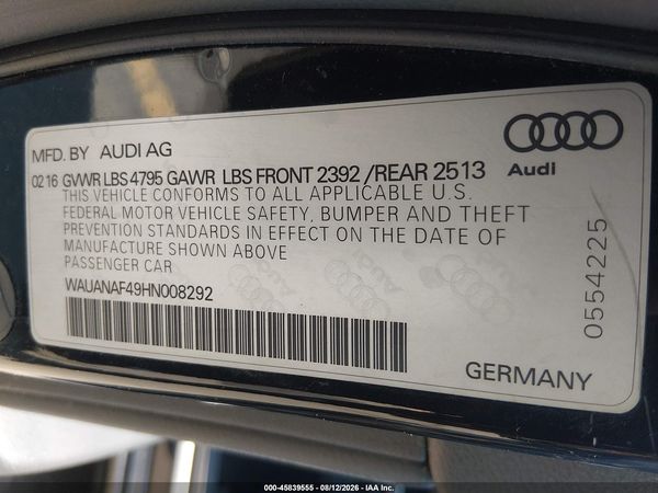 2017 AUDI A4 PREMIUM