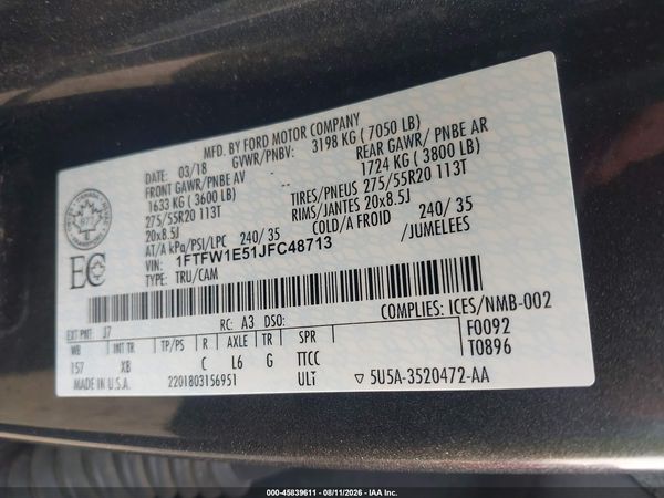 2018 FORD F-150 XLT
