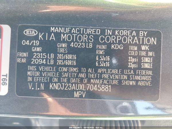 2020 KIA SOUL S