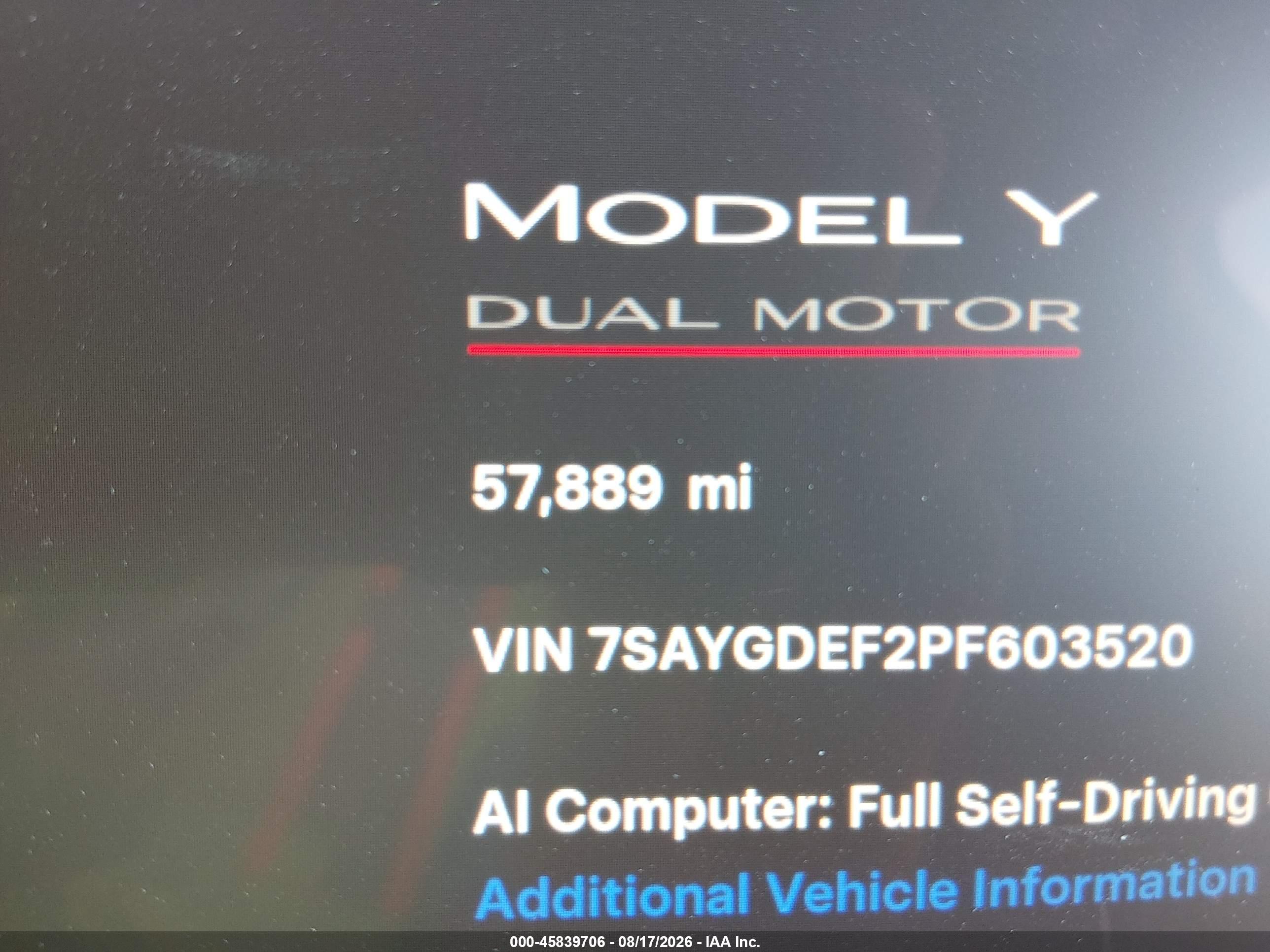 2023 TESLA MODEL Y