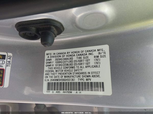 2016 HONDA CR-V EX