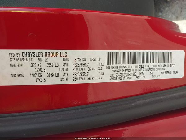 2013 DODGE GRAND CARAVAN R/T