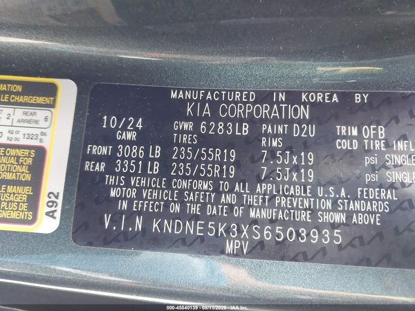 2025 KIA CARNIVAL MPV SX PRESTIGE