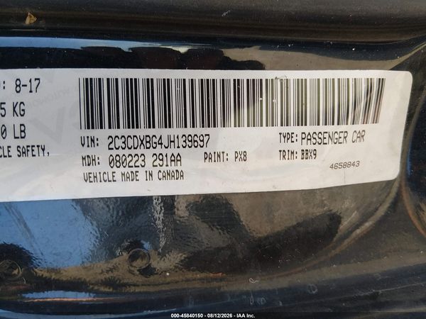 2018 DODGE CHARGER SXT RWD