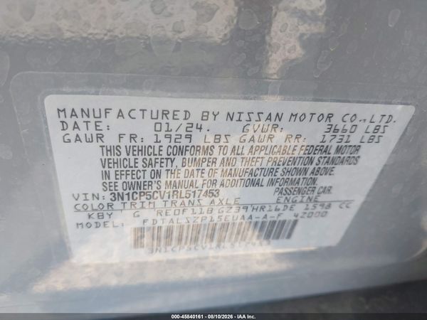 2024 NISSAN KICKS SV XTRONIC CVT