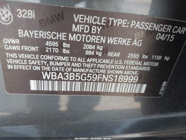2015 BMW 328I XDRIVE