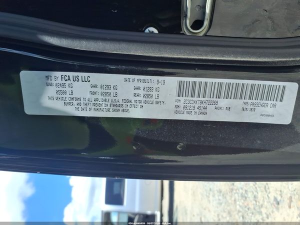 2019 DODGE CHARGER POLICE AWD — I9