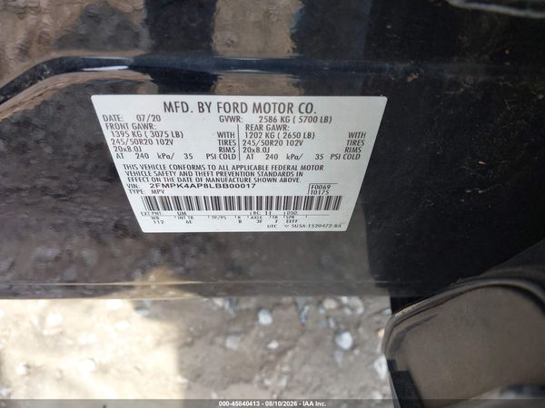 2020 FORD EDGE ST — I9
