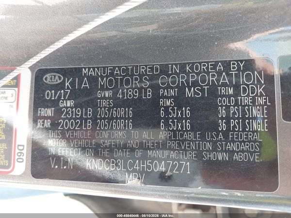 2017 KIA NIRO LX