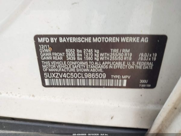 2012 BMW X5