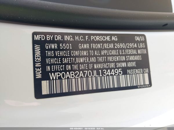 2018 PORSCHE PANAMERA 4S