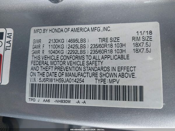 2018 HONDA CR-V EX