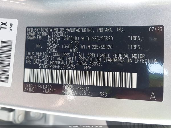 2023 TOYOTA HIGHLANDER PLATINUM