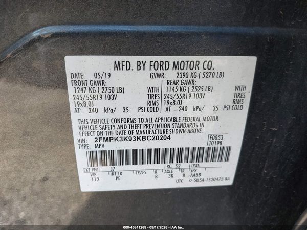 2019 FORD EDGE TITANIUM
