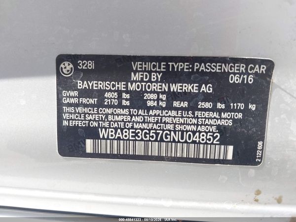 2016 BMW 328I XDRIVE