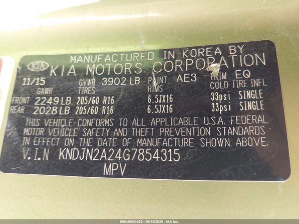 2016 KIA SOUL Plus