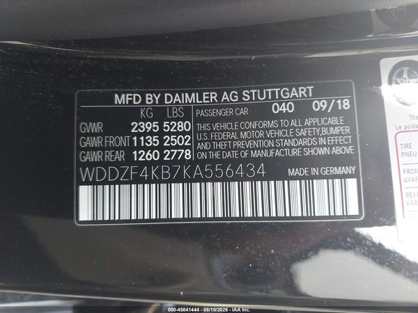 2019 MERCEDES-BENZ E 300 4MATIC