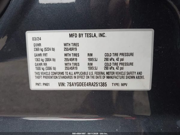 2024 TESLA MODEL Y