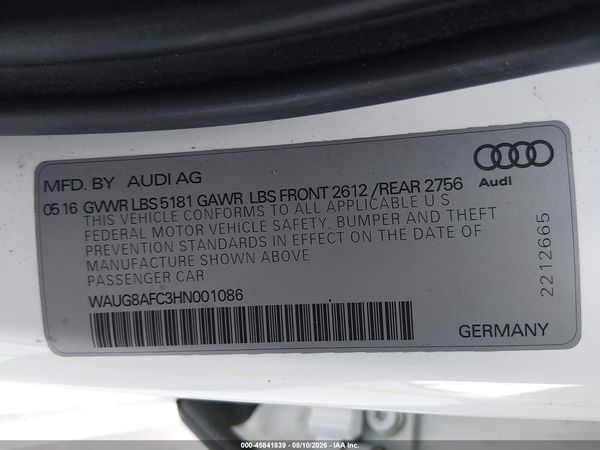 2017 AUDI A6 PREMIUM PLUS