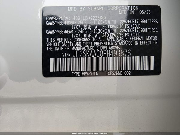 2023 SUBARU FORESTER Base ES