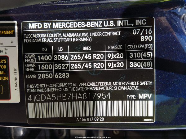 2017 MERCEDES-BENZ GLE 350 4MATIC