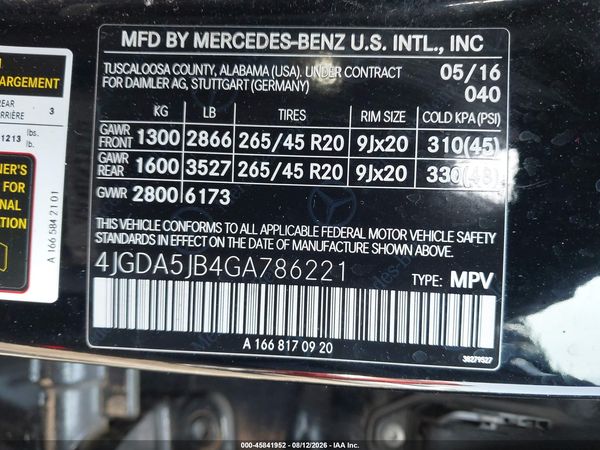 2016 MERCEDES-BENZ GLE 350 GLE350