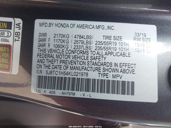 2019 ACURA RDX TECHNOLOGY PACKAGE