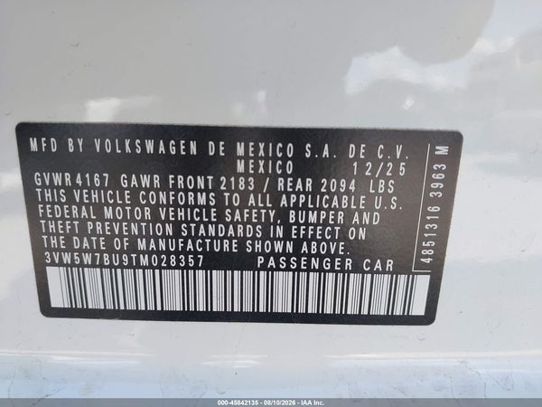 2026 VOLKSWAGEN JETTA S — I9