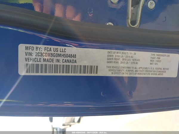 2021 DODGE CHARGER SXT RWD