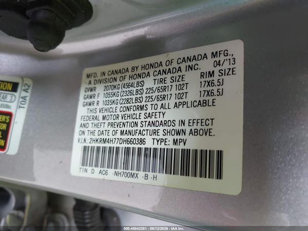 2013 HONDA CR-V EX-L